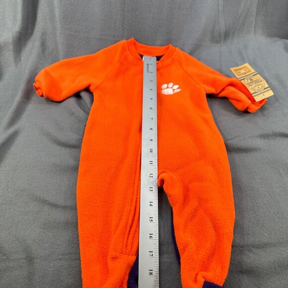 Rivalry Threads Infant Sz 3-6 Month One Piece Sleeper Clemson Orange Purple New - Picture 15 of 16